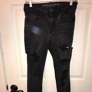 AE Black ripped jeans
